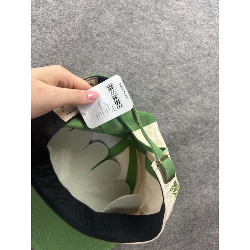 Free People Movement Double Hitter Baseball Hat Green Combo Sporty Athletic NWT‎